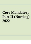Core Mandatory Part II (Nursing) 2022