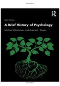 Brief History of Psychology 6th Edition Wertheimer Test Bank
