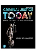 Criminal Justice Today An Introductory Text for the 21st Century 15th Edition Schmalleger Test Bank
