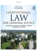 Constitutional Law for Criminal Justice 15th Edition Kanovitz Test Bank 2