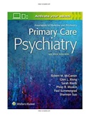 Primary Care Psychiatry 2nd Edition McCarron Xiong Test Bank|ISBN-13 ‏ : ‎9781496349217 |Complete Guide A+|Instant download.