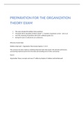 Organisation Theory Summary - Chapter 1 till 9