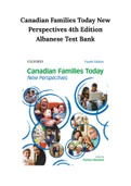 Canadian Families Today New Perspectives 4th Edition Albanese Test Bank