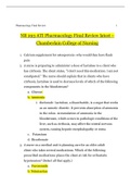 NR 293 ATI Pharmacology Final Review latest  Questions and Answers 2022
