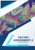 FAC1601 Assignment 4 Second Semester 2022