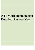 ATI Math Remediation Detailed Answer Key