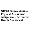 NR509 Gastrointestinal Physical Assessment Assignment - Advanced Health Assessment