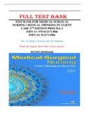 Test Bank for Medical-Surgical Nursing: Critical Thinking in Client Care 4th Edition Priscilla