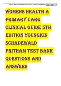 WOMENS HEALTH A PRIMARY CARE CLINICAL GUIDE 5TH EDITION YOUNGKIN SCHADEWALD PRITHAM TEST BANK.pdf