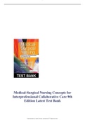 Medical-Surgical Nursing Concepts for  Interprofessional Collaborative Care 9th  Edition Latest Test Bank