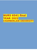 NURS 6541 final YEAR 2022 CHAMBERLAIN UNIVERSITY  2 Exam (elaborations) NURS 6541 Midterm Exam Walden University