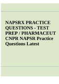 NAPSRX ACTUAL QUESTIONS - TEST PREP / PHARMACEUT CNPR NAPSR Practice Questions Latest