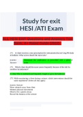 ALL HESI EXIT Questions and Answers Test Bank; Rated A+  Guide (2022).