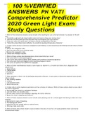 100 %VERIFIED ANSWERS  PN VATI Comprehensive Predictor 2020 Green Light Exam Study Questions 