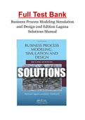 Business Process Modeling Simulation and Design 2nd Edition Laguna Solutions Manual