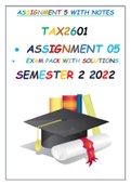 TAX2601 ASSIGNMENT 5 SEMESTER TWO  2022  WITH EXAM PACK