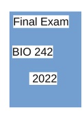 BIO 256  FINAL EXAM 2022 QUESTIONS AND ANSWERS