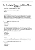Test Bank for The Developing Human 11th Edition Moore | All Chapters 1-17 | Full Complete 2022 - 2023