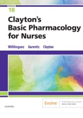 TEST BANK FOR CLAYTON’S BASIC PHARMACOLOGY FOR NURSES 18TH EDITION BY WILLIHNGANZ ALL CHAPTERS