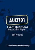 AUI3701 (ExamQuestionsPACK and Tut202 Letters)