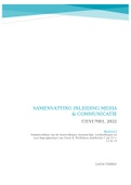 Samenvatting hoor- en werkcolleges Inleiding Media & Communicatie 2022