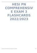 HESI PN Comprehensive Exam 3 Flashcards 2022/2023
