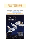 College Physics 1st Edition Freedman Test Bank With Question and Answer, From Chapter 1 to 28 And rational