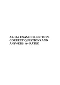 AZ104-EXAM COLLECTION. CORRECT QUESTIONS AND ANSWERS. A+ RATED.
