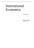 International Economics Twelfth Edition Thomas A. Pugel Netu York University