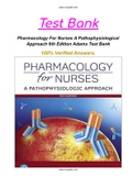 Pharmacology For Nurses A Pathophysiological Approach 6th Edition Adams Test Bank