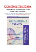 Test Bank for Fundamentals of Nursing 8th Edition Patricia A. Potter