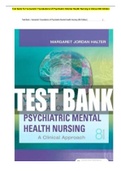 Test Bank For Varcarolis’ Foundations Of Psychiatric Mental Health Nursing A Clinical 8th Edition