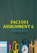 FAC1501 Assignment 6 Second Semester 2022