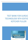 Test Bank for Surgical Technology 8th Edition by Kotcher Fuller
