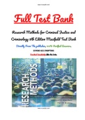 Research Methods for Criminal Justice and Criminology 8th Edition Maxfield Test Bank