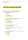 PSY 251 bio bases test bank GRADED A