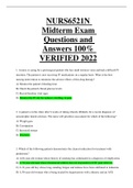 NURS6521N Midterm Exam Questions and Answers 100% VERIFIED 2022