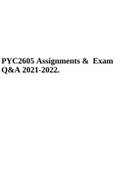 PYC2605- HIV/AIDS Care And Counselling Assignments & Exam Q&A 2021-2022.