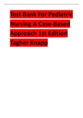 Test Bank For Pediatric Nursing A Case-Based Approach 1st Edition 2024 update by  Tagher Knapp.