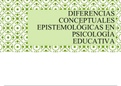 diferencias conceptuales y epistemicas de la psicologia educativa
