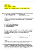 NUR 3069 MATERNITY PED  FINAL TEST QUESTIONS AND ANSWERS