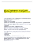 ATI RN Fundamentals 2019B Practice B(NEW Update Questions And Answers)UPDATED 2022