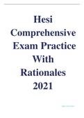 HESI Comprehensive Exam Practice With Rationales Latest Update