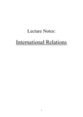 Class notes International Relations (5182V8IR) 