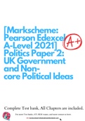 [Mark scheme: Pearson Edexcel A-Level 2021] Politics Paper 2: UK Government and Non-core Political Ideas