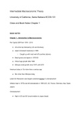 UCSB ECON 101 Intermediate Macroeconomic Theory: Chapter 1 Book Notes