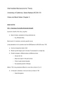 UCSB ECON 101 Intermediate Macroeconomic Theory: Chapter 3 Book Notes