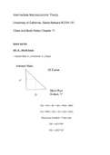 UCSB ECON 101 Intermediate Macroeconomic Theory: Chapter 11 Book Notes