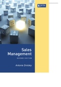 Sales Management 2nd Edition, Antonio Drostky 2016