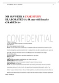 NR 603 WEEK 6 CASE STUDY ELABORATED (A 48 year-old female) GRADED A+